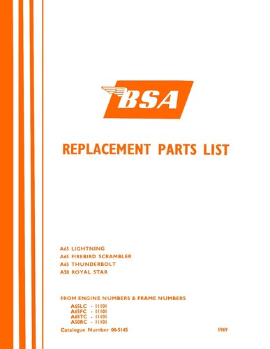 Bsa a65 a50 teilebuch 1969 - teilebuch,