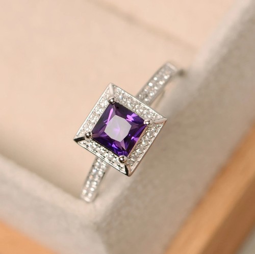 Amethyst ring 925 silber - amethyst,