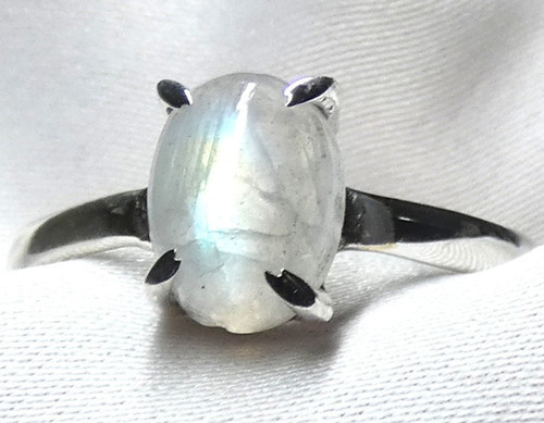 Regenbogen mondstein ring - mondstein,