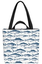 Nordsee fische muster tasche - fische,