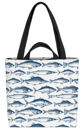 Nordsee fische muster tasche - nordsee,