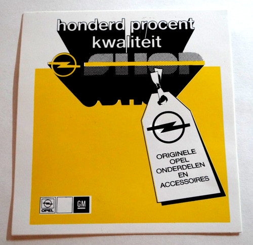 Werbe aufkleber opel nederland - opel,