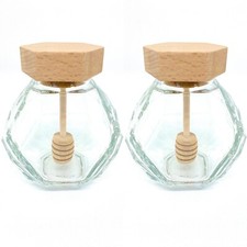 Honigglas mit holzdeckel - mit,