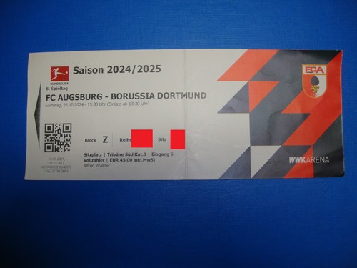 Ticket augsburg bvb - augsburg,