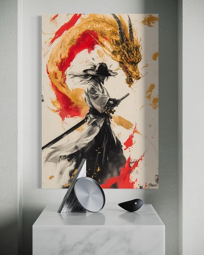 Leinwand bild samurai krieger - bild,