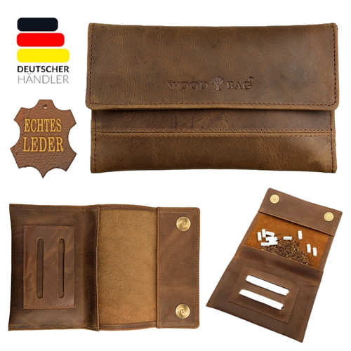 Tabaktasche aus echtem leder - aus,