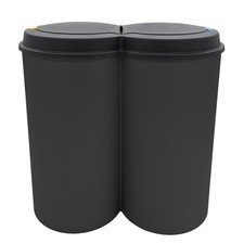 Duo abfalleimer 50l schwarz - 50l,