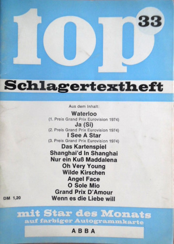 Top schlagertextheft 1973 - -,