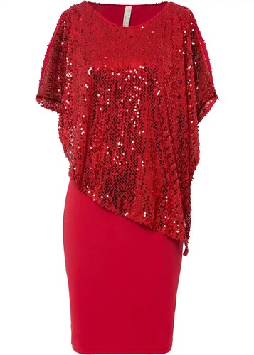 Paillettenkleid mit überwurf - mit,