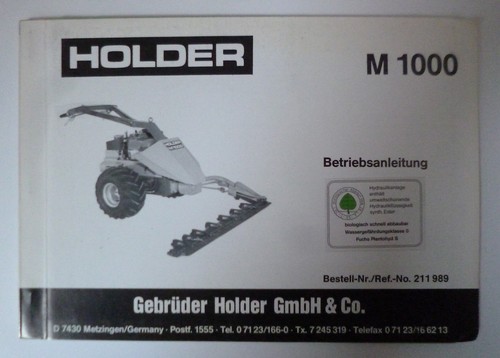 Holder einachser mähbalken - holder,