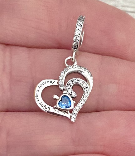 Schildkröte herz charm 925 - herz,