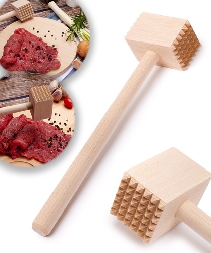 Fleischklopfer aus buchenholz - fleischklopfer,
