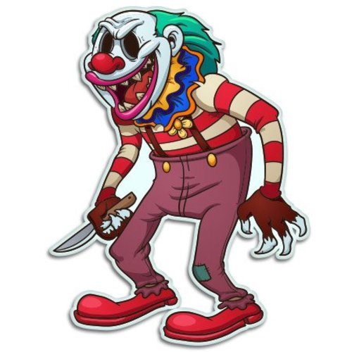 Autoaufkleber böser clown - autoaufkleber,