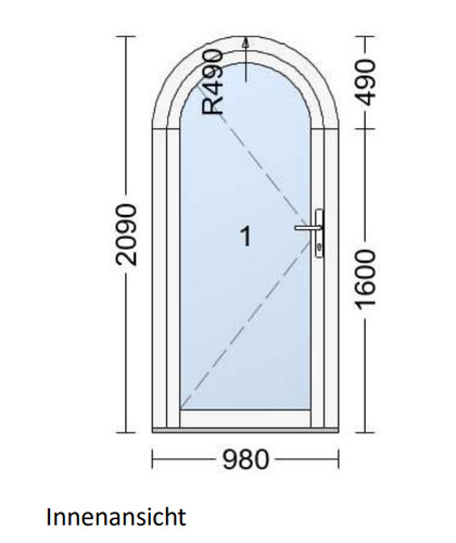 Rundbogen holz haustür - rundbogen, –
