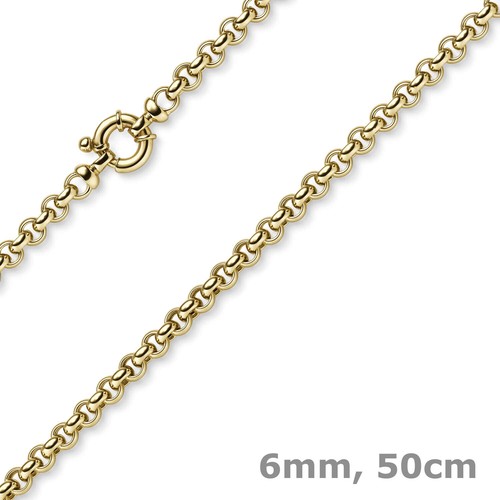 6mm collier erbskette aus 585 - erbskette,