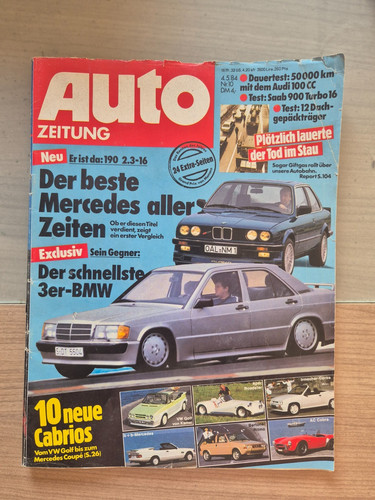 Auto zeitung 1984 mercedes - auto,