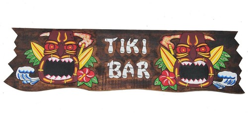 Schild 100cm tiki bar - schild,