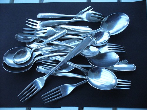 Versilberte besteckteile - 24,