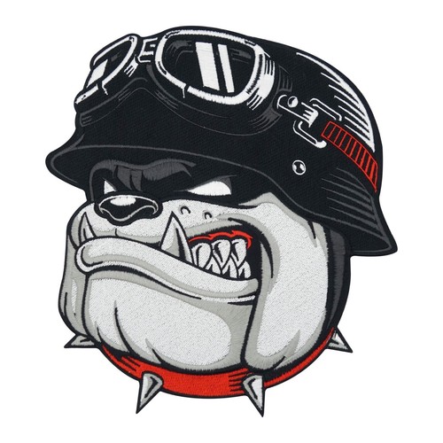 Großer biker bulldogge patch - großer,