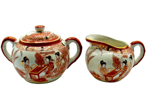 Porzellan geisha teeservice - porzellan,