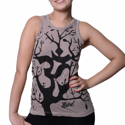 Damen top träger shirt - om,