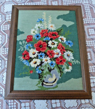Gobelin stickbild blumen in - stickbild, "blumen