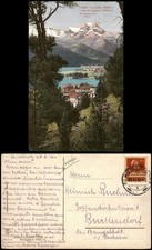 Silvaplana Silvaplauna Campfer (1829 m) und Silvaplana (1816 m) 1920