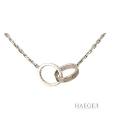 Cartier Love Diamant Collier 44cm Weißgold 18 Karat mit Original Zertifikat