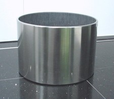 Blumenkübel EDELSTAHL mit Rollen Ø 50cm Pflanzenkübel Pflanztrog Blumentopf TOP!