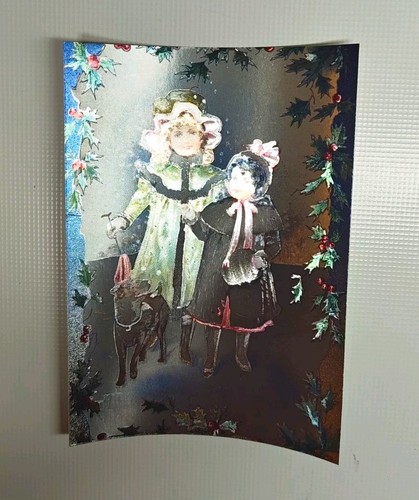 Vintage postkarte weihnachten - postkarte,