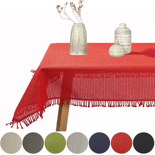 Gartentischdecke mit fransen - mit,