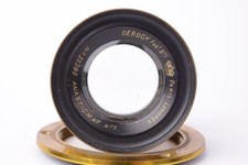 Messingobjektiv Derogy Anastigmat Nr. 5 #32280. Brennweite ca. 260 mm.