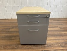 Samas Rollcontainer Hängeregister Ahorn grau 80cm abschließbar