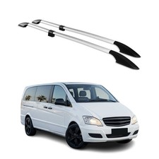 Dachreling Dachträger für Mercedes Vito Viano W639 2003-2014 Langer L2 Alu Grau
