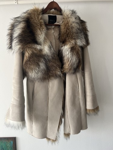 Damen mantel jacke kunst fell - mantel,