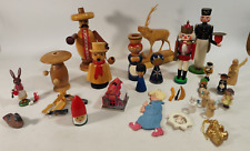 Bastel Lot Erzgebirge Räuchermann Nussknacker Bergmann Engel Kerzenhalter Hirsch