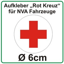 Aufkleber Rot Kreuz für NVA