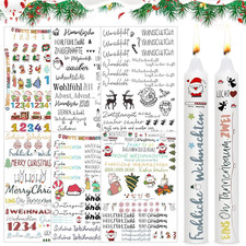 Kerzen Sticker Weihnachten