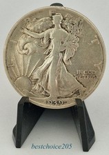 Silver Coin - Half Dollar "Walking Liberty", Silver Coin 1939 from USA