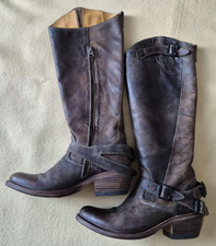SANCHO WESTERNSTIEFEL / DAMEN / Gr. 37 / echtes LEDER / taupe-farben