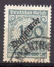 Deutsches Reich D 82 HT Dienstmarke mit Sprung im Korbdeckel gestempelt, geprüft
