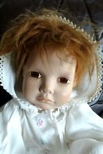 handgemachte Porzellanpuppe Baby Stoffkörper orig. Glorex antike Kleidung Unikat
