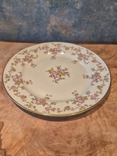 Johann Haviland Bavaria Porzellan Kuchenteller Goldrand rosa-gelbe Rosen E 02056