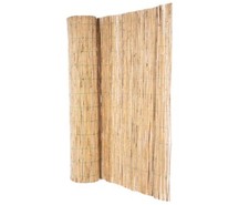 Schilfrohrmatte "bambussi" in 100/150/180/200cmx500cm mit grünem Draht verwebt
