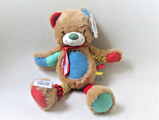 Nicotoy Bär ?Teddy Schlenker braun bunt Stofftier Plüschtier Schmusetier (T217)