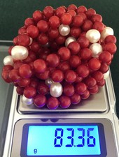 Korallenkette mit Perlen alle