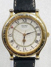 Vintage SEIKO Quartz Herrenarmbanduhr – Japan Made, Goldplated, 80er