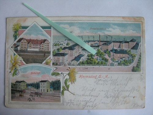 Litho postkarte hermsdorf - litho,