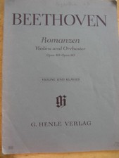 NOTEN für Klavier, Violine u. Orchester: BEETHOVEN Romanzen für Violine u Orche