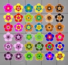36 Blumen Set Aufkleber
